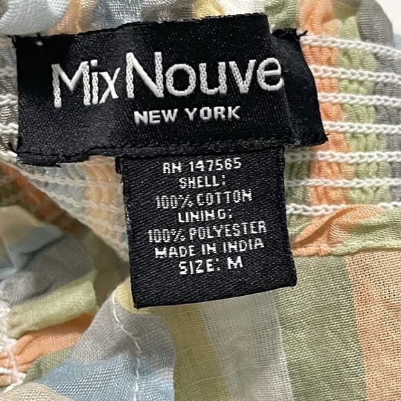 Mix‎ Nouveau Striped Peasant Skirt White Medium - Picture 3 of 9